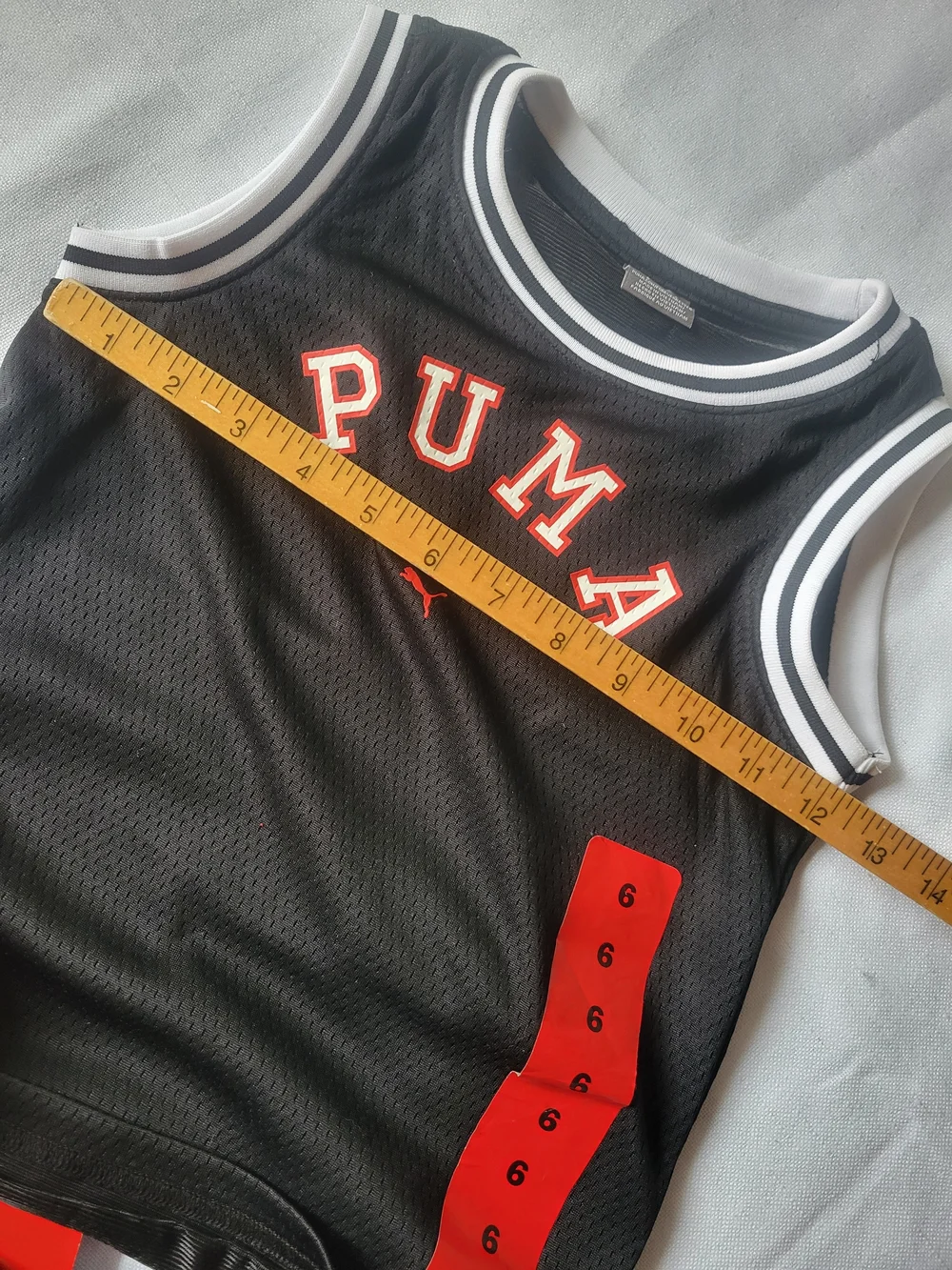 Puma Todller Boys 3 Piece Set Black Tank, Red Tee & Black Shorts Size 6 - Picture 3 of 8